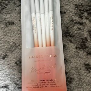 Shades by Shan 5 Piece Vegan Eye Brush Set Blend Crease Lid Detail NWT